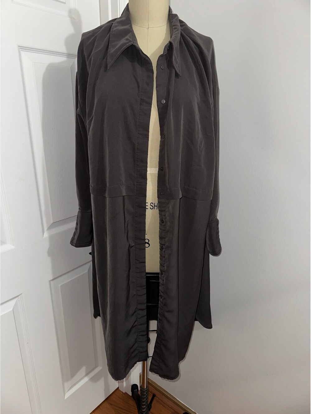 Prologue Women's Gray Long Boho Button-Up Cardigan XXL